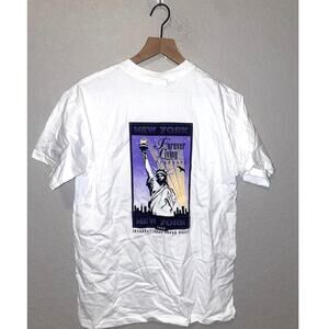 Y2K New York Shirt Forever Living Products Super Rally Small White Promo Tee
